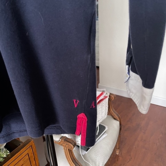 Polo shirt top XS Vicomte A long sleeves Collection Saint Tropez blue - Picture 5 of 7